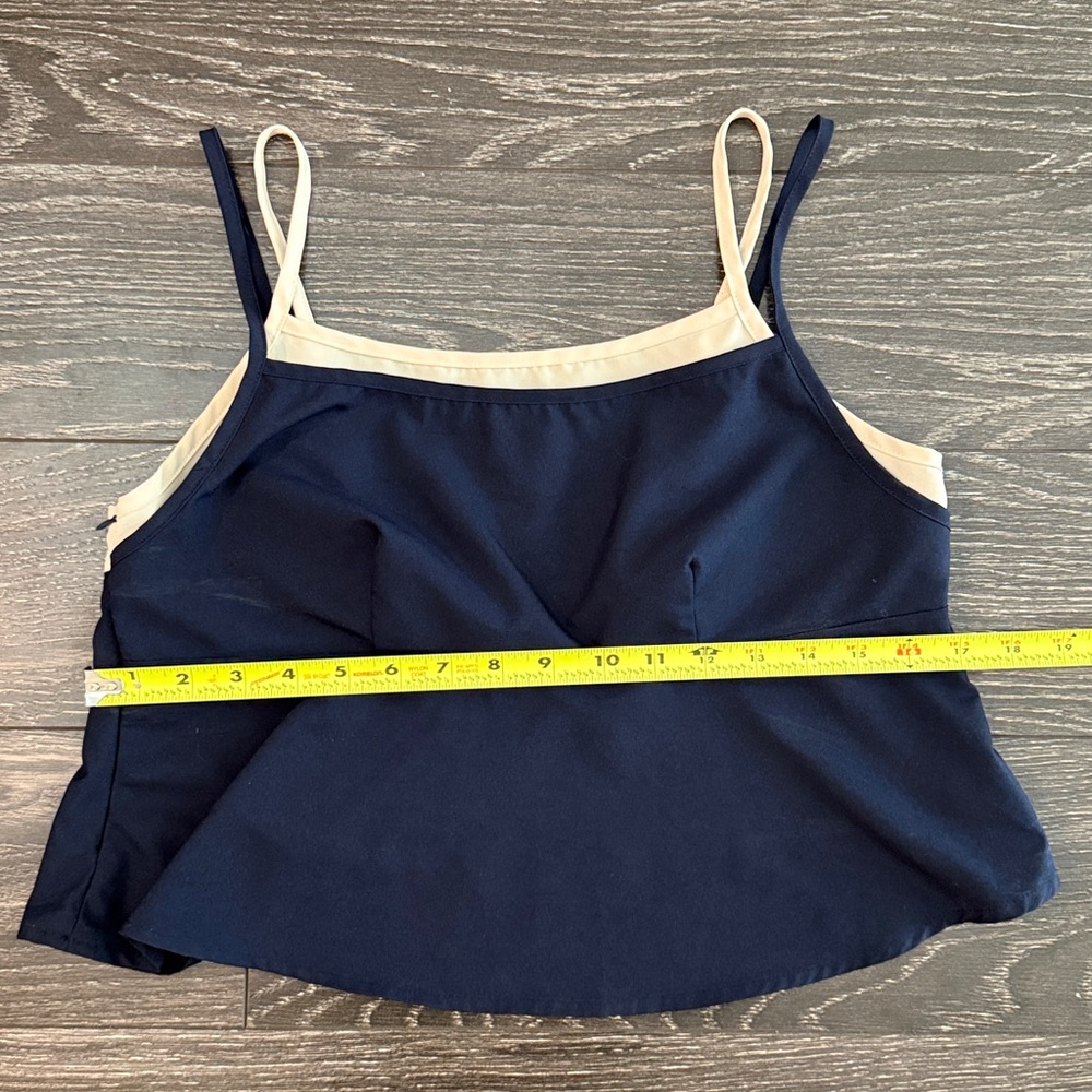Navy and Cream Contrast Trim Block Top - Picture 7 of 7
